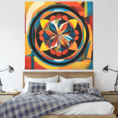 Canvas abstracte kunst afdruk (Insitu (Slaapkamer))