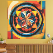 Canvas abstracte kunst afdruk (Insitu (Woonkamer))