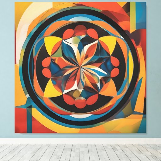Canvas abstracte kunst afdruk (Insitu (Houten vloer))