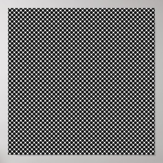 Canvas abstracte optische Stippen Poster (Voorkant)