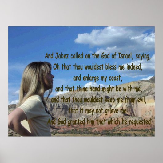 Canvas Afbeelding Jabez Prayer Poster (Voorkant)