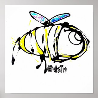 Canvas Afdrukbijenontwerp Poster