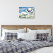 Canvas afdrukken - Hot-Air ballon in wolken (Insitu (Slaapkamer))