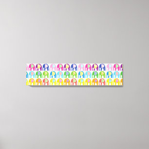 Canvas afdrukken - Meerkleurige olifanten