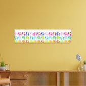 Canvas afdrukken - Meerkleurige olifanten (Insitu (Woonkamer))