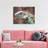 Canvas Afdrukken met kleurrijke Iguana hazard (Insitu (Woonkamer))