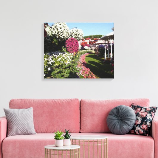 Canvas afdrukken met Petunias (Insitu (Woonkamer))