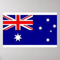 Canvas Afdrukken met vlag van Australië