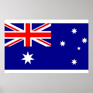 Canvas Afdrukken met vlag van Australië Poster