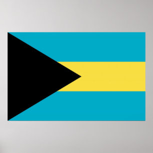Canvas afdrukken met vlag van Bahama's Poster