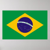 Canvas Afdrukken met vlag van Brazilië Poster (Voorkant)