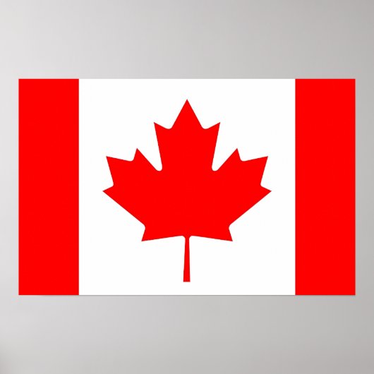 Canvas afdrukken met vlag van Canada Poster (Voorkant)