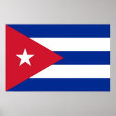 Canvas Afdrukken met vlag van Cuba Poster (Voorkant)