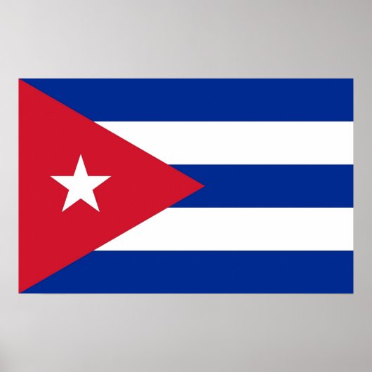 Canvas Afdrukken met vlag van Cuba Poster (Voorkant)