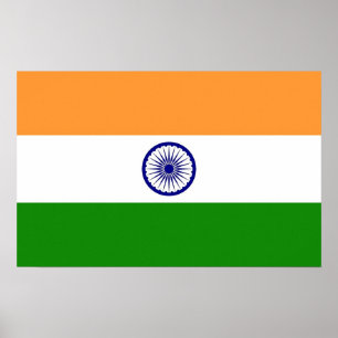 Canvas afdrukken met vlag van India Poster