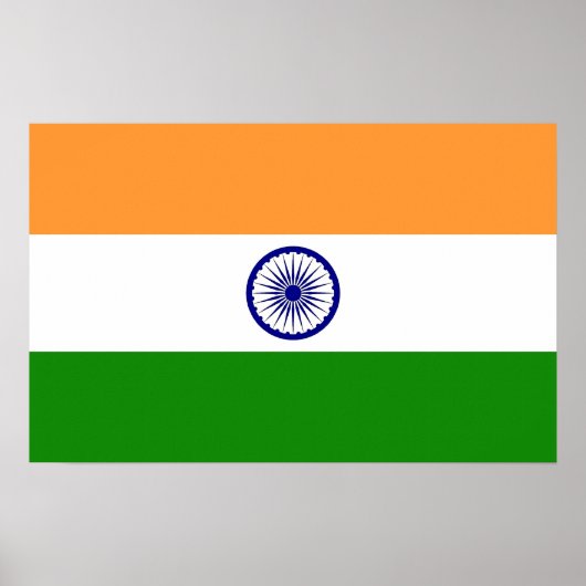 Canvas afdrukken met vlag van India Poster (Voorkant)