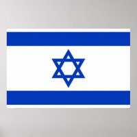 Canvas Afdrukken met vlag van Israël