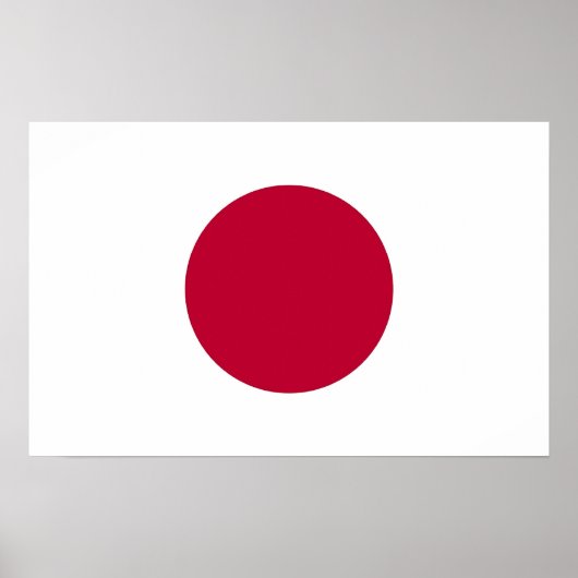 Canvas Afdrukken met vlag van Japan Poster (Voorkant)