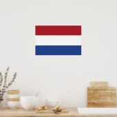Canvas Afdrukken met vlag van Nederland Poster (Keuken)