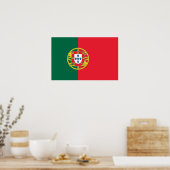 Canvas Afdrukken met vlag van Portugal Poster (Keuken)