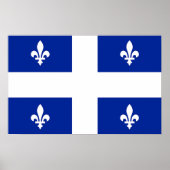 Canvas afdrukken met vlag van Quebec, Canada Poster (Voorkant)