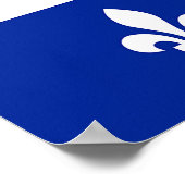 Canvas afdrukken met vlag van Quebec, Canada Poster (Hoek)