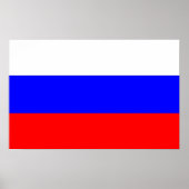 Canvas Afdrukken met vlag van Rusland Poster (Voorkant)
