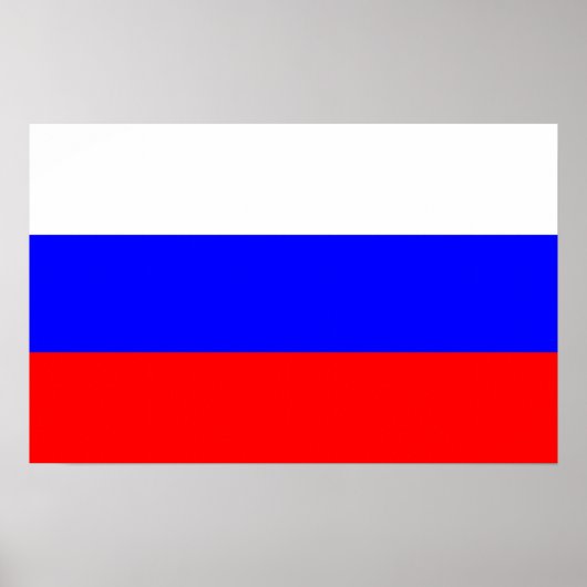 Canvas Afdrukken met vlag van Rusland Poster (Voorkant)