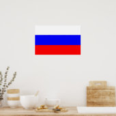Canvas Afdrukken met vlag van Rusland Poster (Keuken)