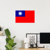Canvas Afdrukken met vlag van Taiwan Poster (Thuiskantoor)