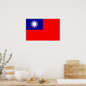 Canvas Afdrukken met vlag van Taiwan Poster (Keuken)