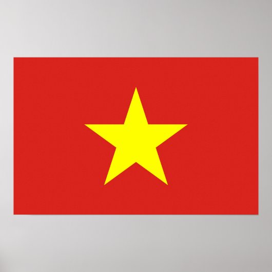 Canvas Afdrukken met vlag van Vietnam Poster (Voorkant)