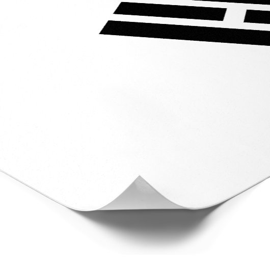 Canvas Afdrukken met vlag van Zuid-Korea Poster (Hoek)