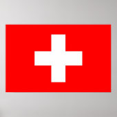 Canvas afdrukken met vlag van Zwitserland Poster (Voorkant)