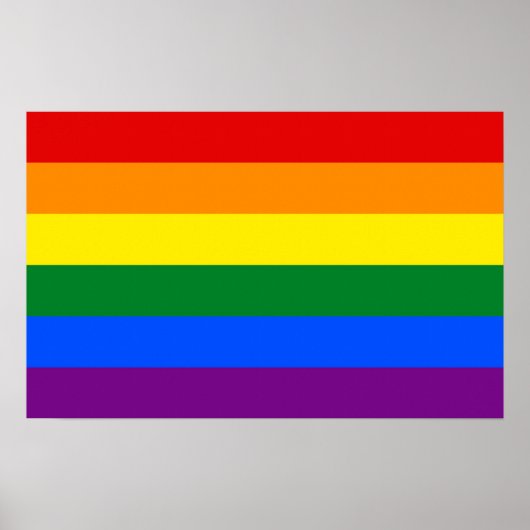 Canvas afdrukken met vlag voor regenboog LGBT Poster (Voorkant)