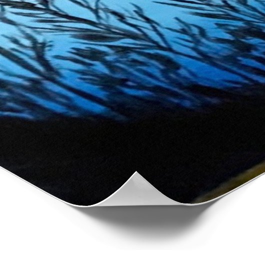 Canvas afdrukken met zonsondergang poster (Hoek)