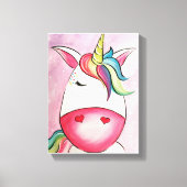 Canvas afdrukken - multigekleurd Unicorn (Voorkant)