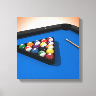Canvas afdrukken: Pool Balls / Billiards Afdruk