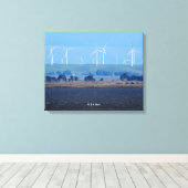 Canvas afdrukken - Wind Boerderij op delta (Insitu (Houten vloer))