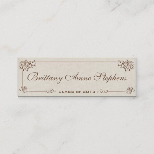 Canvas Afstuderen Naam Kaart Invoegen Contactkaartje (Voorkant)