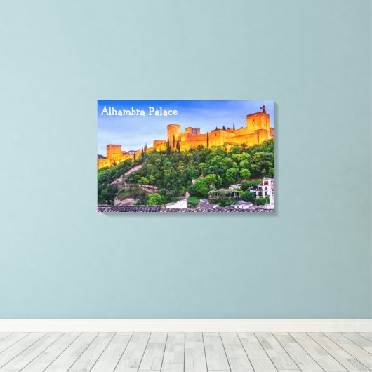 Canvas Alhambra Palace Afdruk (Insitu (Houten vloer))