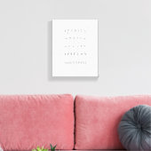 Canvas Amerikaans Gebarentaal Alfabet Nummers Afdruk (Insitu (Woonkamer))
