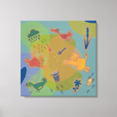 canvas animals cow chicken (Voorkant)