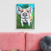 Canvas Art 8x10 gewikkeld canvas "Happy Piglet" (Insitu (Woonkamer))