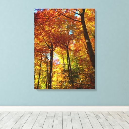 Canvas Art-Autumn Trees (Insitu (Houten vloer))