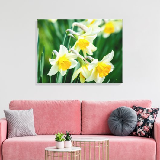 Canvas Art-Daffodils Afdruk (Insitu (Woonkamer))