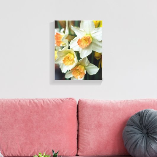 Canvas Art-Daffodils Afdruk (Insitu (Woonkamer))