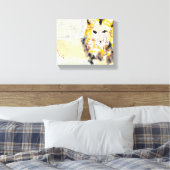 Canvas Art : De wereld van een leeuw Afdruk (Insitu (Slaapkamer))