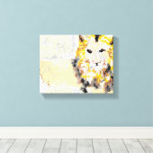 Canvas Art : De wereld van een leeuw Afdruk (Insitu (Houten vloer))