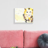 Canvas Art : De wereld van een leeuw Afdruk (Insitu (Woonkamer))